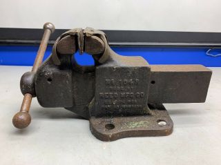 Antique Reed Mfg.  Co.  No.  104r Heavy Duty Bench Vise Blacksmith Machinist Erie,  Pa.