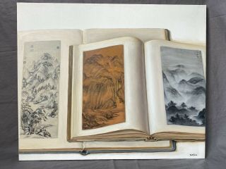 Contemporary Chinese Or Japanese Hand Painted Books Painting 1998