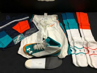 50 MIAMI DOLPHINS OLIVIER VERNON GAME JERSEY FULL SET PANTS/SOCKS & CLEAT 3