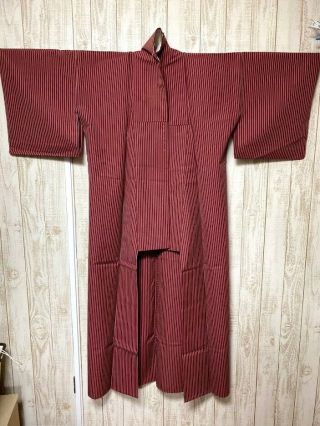 Kimono Dress Japan Vintage Yukata Coat Traditional Costume 61 Inch 着物 1