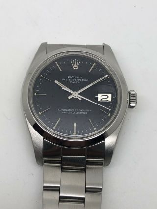 Vintage Rare Rolex Oyster Perpetual Date With Rare Mat Black Dial Ref.  1500 2