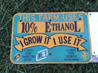 Vintage Fs (this Farm Uses Ethanol) Metal Sign