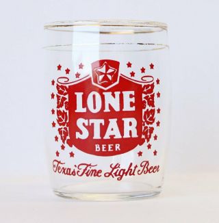 Vintage Lone Star Beer Barrel Glass Texas 
