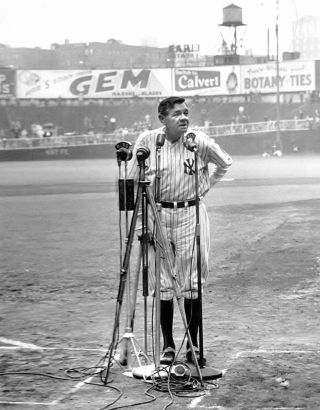 Babe Ruth - 8 " X 10 " Photo - 1948 - Yankee Stadium Farewell - York