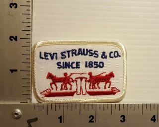 Levi Strauss & Co.  Since 1850 Vintage Embroidered Patch (white/red)