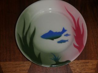 Vintage Jackson China Under The Sea Plate - Fish - Air Brushed 5 1/2