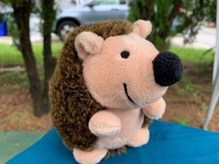 Rare Vintage Dan Dee Squeaker Toy Hedgehog Lovey 5 " Soft Plush Stuffed Animal