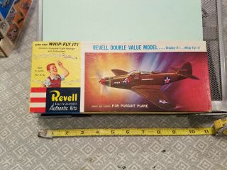 Vintage Revell H - 155:98 Whip - Fly It P - 39 Pursuit Plane1960 Rare