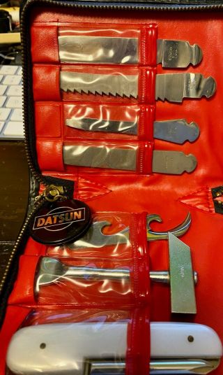 Datsun Nissan Vintage Multi Tool Knife Set Stainless Steel Made In Japan Vintage 2