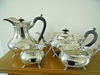 Vintage Silver Plated Tea Service - Unusual Design