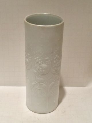 Vintage Mcm Rosenthal Studio Line White Porcelain Vase,  Bjorn Wiinblad,  Germany