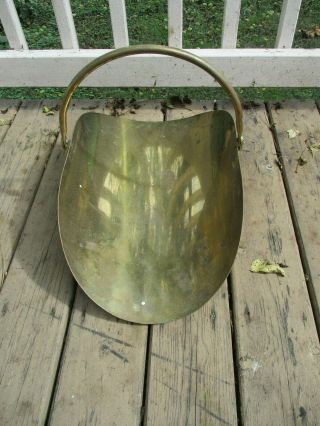 Vintage Brass Claw Foot Fireplace Log Fire Wood Kindling Holder Carrier Basket 2