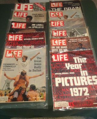 11 Vintage Life Magazines 1970 