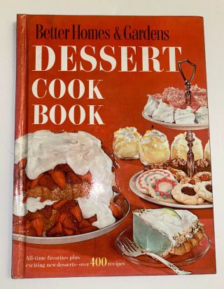 Vintage Better Homes & Gardens Dessert Cookbook 1960 Hardcover