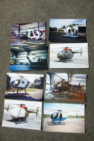 8) 4x6 Inch 1990s Law Enforcement Oh - 6a Cayuse Helicopter Photos