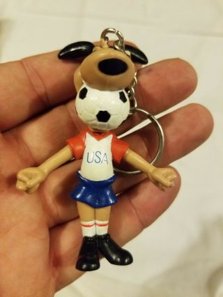 Vintage Team Usa Soccer Dog Mini Figure Toy 1992 1994 World Cup 90s Rare Futbol