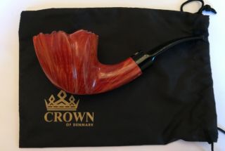 Winslow Crown Freehand Briar Pipe: Estate Item Unsmoked With Pouch