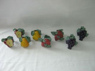 Boxed Set Of 8 Vintage Fruit Design Napkin Rings Summer Grove Charter Club