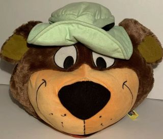 Vintage Hanna Barbera Productions Soft 10” Tall Plush Yogi Bear Head Rare