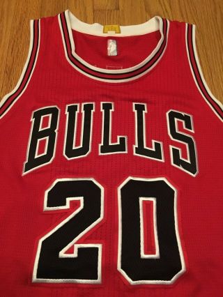 Tony Snell 14 - 15 game worn Chicago Bulls red jersey,  size XL,  2,  autogragphed 2