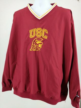 Usc Trojans Pullover Jacket Pro Player Apperal Size Mens Xl