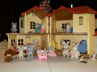 Calico Critters Red Roof Country Home With Many.  Some Not Calico Critters
