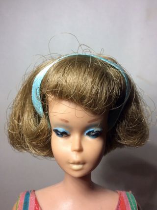 VINTAGE BARBIE RARE GORGEOUS AMERICAN GIRL SIDE PART IN OSS & HEELS 3