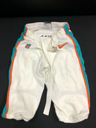 32 Kenyan Drake Miami Dolphins Nike Game White Pants Size - 30 Year - 2018