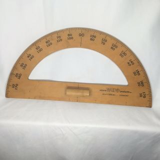 Vintage Large Wooden Chalkboard Protractor Degree Adams Wood Products Vermont