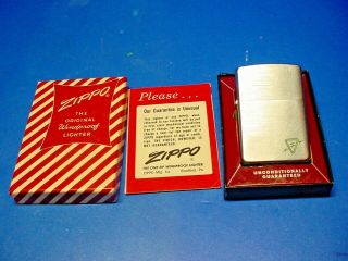 Vintage 1959 Sylvania Tv Advertising Zippo Lighter / Candy Strip Box & Paper W