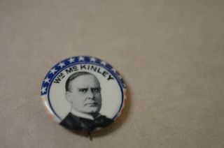 Vintage William Mckinley Button Presidential Campaign 7/8 Inch Pinback