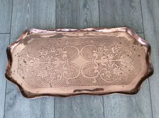 Keswick Style Large Arts And Crafts Cooper Tray