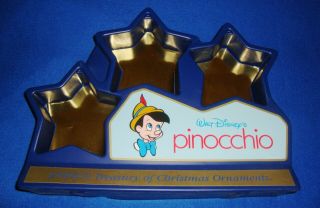 Vintage Pinocchio Walt Disney Ornament Display 1993 Enesco Store Display