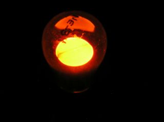 Vintage GE General Electric NE - 34 Neon Glow Lamp Light Bulb Orange 2