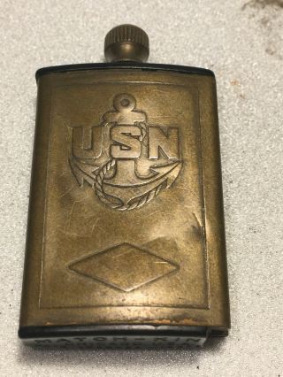 Vintage Match - King Strike Lighter - Usn (united States Navy) Rare