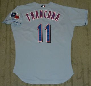 Terry Francona Texas Rangers 2002 Game Worn Jersey (red Sox Indians Expos)