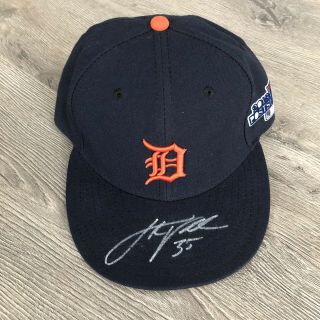 Justin Verlander Signed Game Worn Detroit Tigers 2013 Postseason Cap Hat