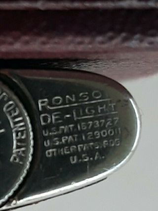 Vintage Ronson Delight Leather Wrap Pocket Lighter Roll 2