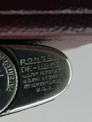 Vintage Ronson Delight Leather Wrap Pocket Lighter Roll 3