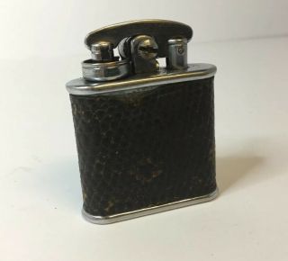 Vintage COLIBRI Kick - Start Pocket Lighter.  Chrome & Leather,  British Made 2