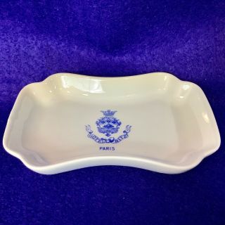 Vintage Hotel Ritz Paris Soap Jewelry Dish Ashtray Pillivuyt Porcelain Signed