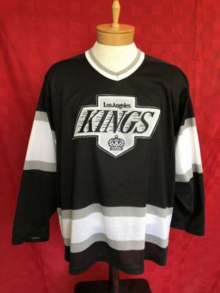 1990s Vintage Black Los Angeles Kings Nhl Ccm Hockey Jersey Medium