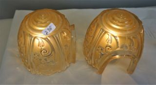 Pair Vintage Art Deco Glass Slip Shade For Chandelier/ Wall Sconce