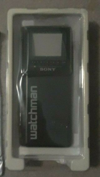 Sony Watchman Black Model Fd - 2a 1987 Vintage Complete