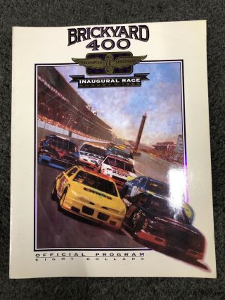 Brickyard 400 Inaugural Race Official Program And Official Start Line Up 1994