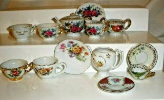 Vintage Norcrest Japan Ceramic Porcelain Miniature Tea Set Plus Others