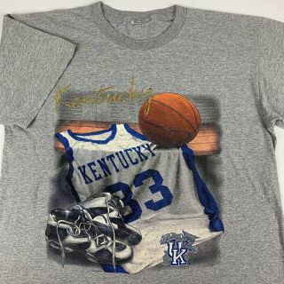 Vtg 90s University Of Kentucky Wildcats Basketball T - Shirt Mens Xl X - Large