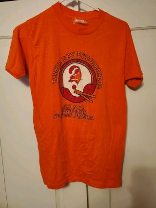 Vintage Tampa Bay Buccaneers Old Logo 1979 N F C Champions Tee Shirt
