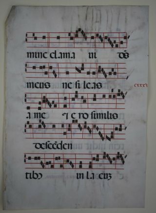 15th /16th C Medieval Illuminated Manuscript Choir Page Gothic European / French