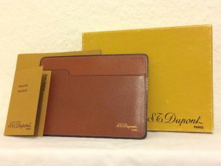 Rare Vintage St.  Dupont Italian Leather Document Wallet / Identity Card Holder